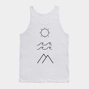 Sun Waves Mountains Tank Top